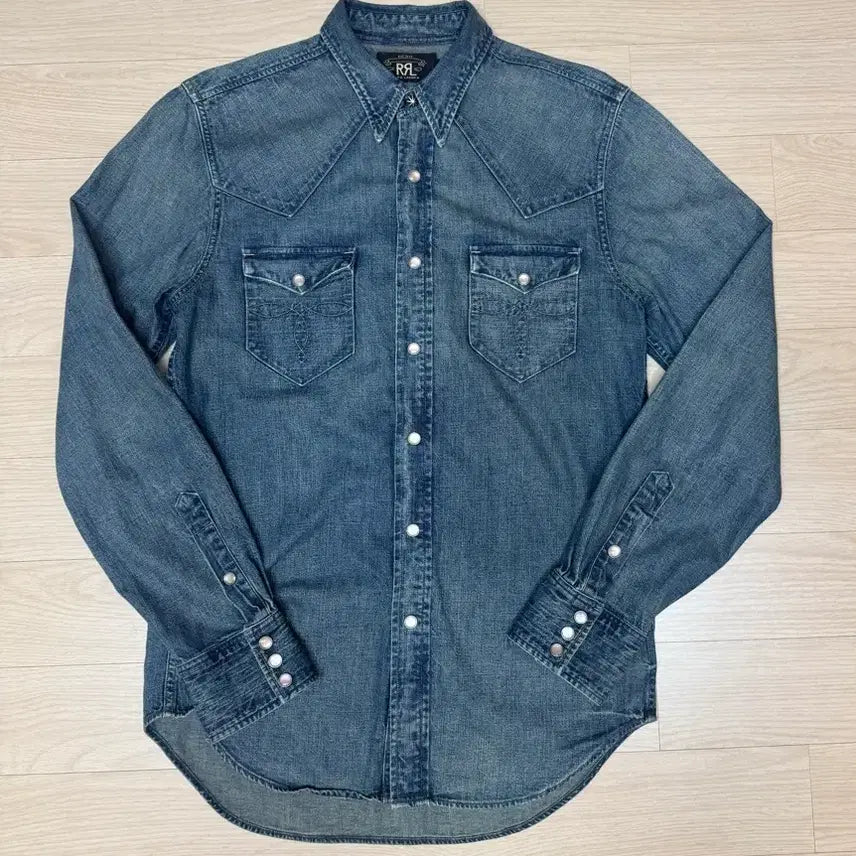 [BUNJANG] RRL Slim Fit Western Denim Shirt Indigo / RRL 슬림핏 웨스턴 데님 셔츠
