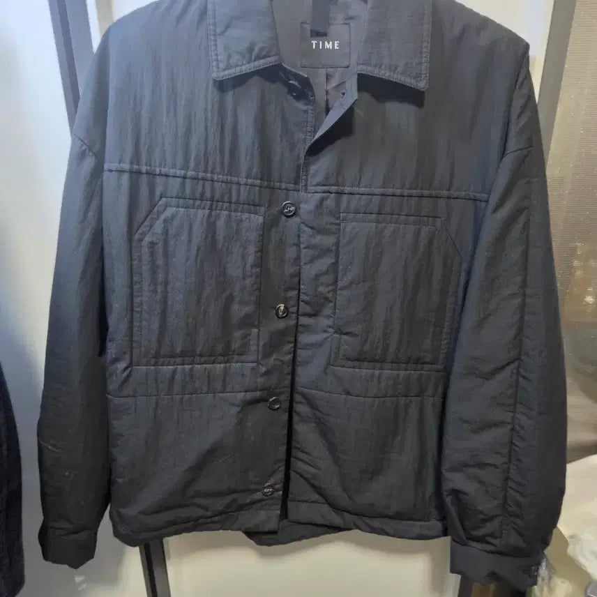 [BUNJANG] TIME HOMME Black Padded Jacket / 타임옴므 블랙 패디드 자켓