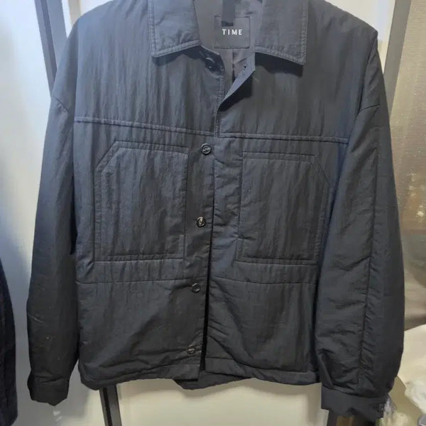 [BUNJANG] TIME HOMME Black Padded Jacket / 타임옴므 블랙 패디드 자켓