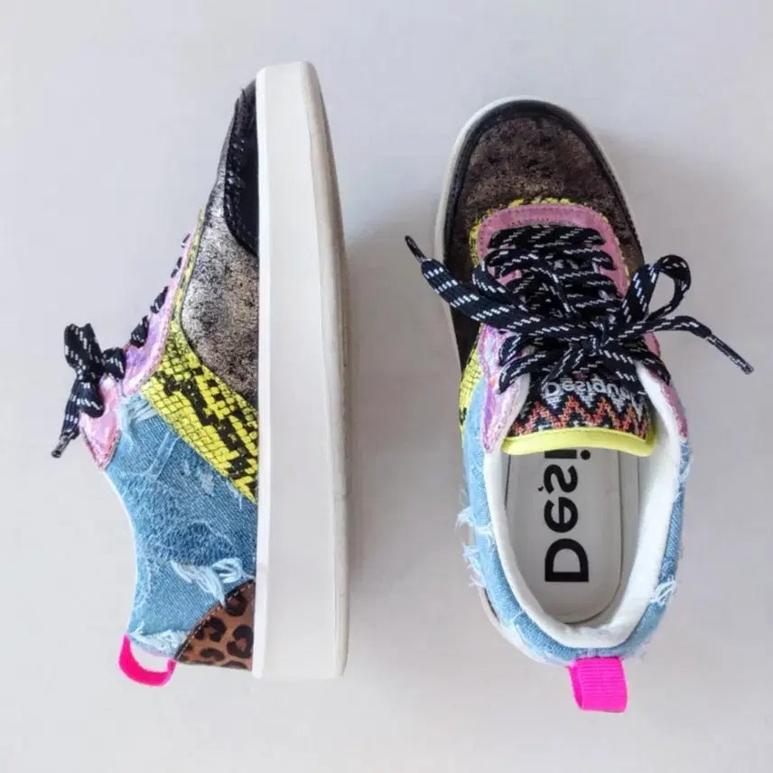 [BUNJANG] Desigual Patchwork Sneakers / 스페인 Desigual 패치워크 스니커즈