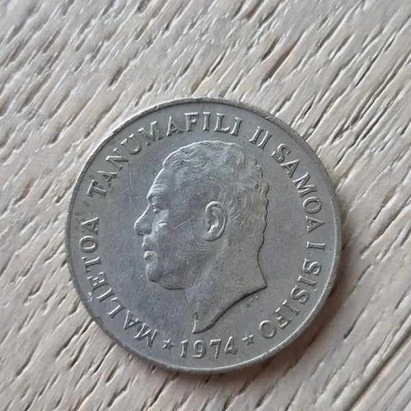 [BUNJANG] 1974 Samoa 1 Tala King Malietoa Tanumafili II Coin / 사모아 1974년 1 탈아마필리 2세 코인