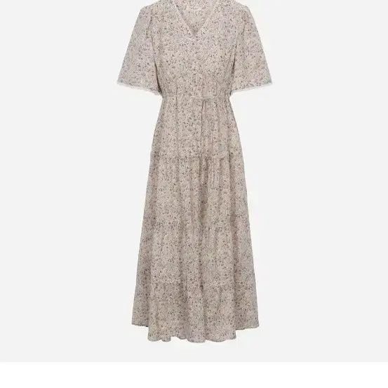 [BUNJANG] Thursday Island V-Neck Tiered Long Dress / 써스데이아일랜드 브이넥티어드롱원피스