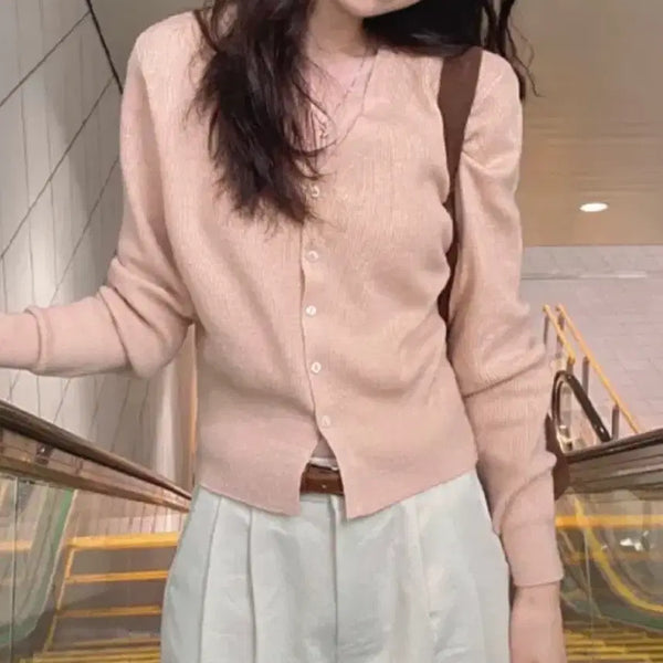 [BUNJANG] Slowand V-neck Cardigan / 슬로우앤드 브이넥 가디건