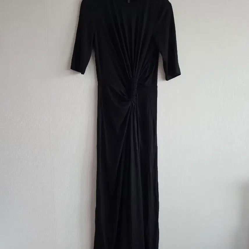 [BUNJANG] Massimo Dutti Black Twisted Tassel Long Dress / 마시모두띠테슬라인 블랙 꼬임 롱 원피스