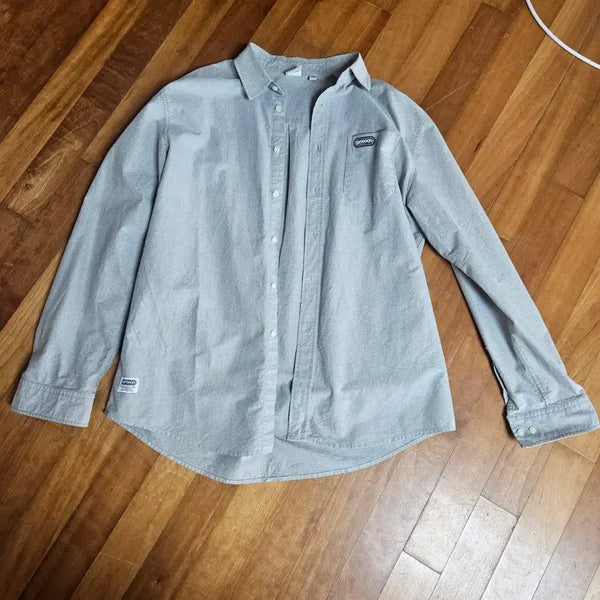 [BUNJANG] Outdoor Shirt Grey Cotton / 아웃도어 셔츠 그레이 면