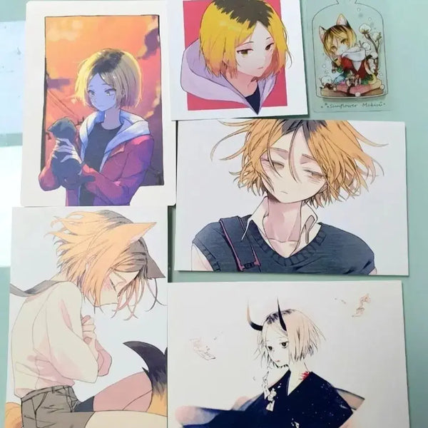 [BUNJANG] Haikyuu!! Kenma Kozume Card Text Postcards Bundle Set / 하이큐 켄마 카드텍 엽서 일괄