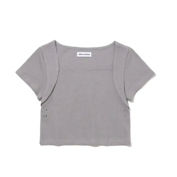 [BUNJANG] Milo Archive Milo Woman Square T-shirt Gray / 밀로아카이브 밀로우먼 스퀘어티셔츠 그레이