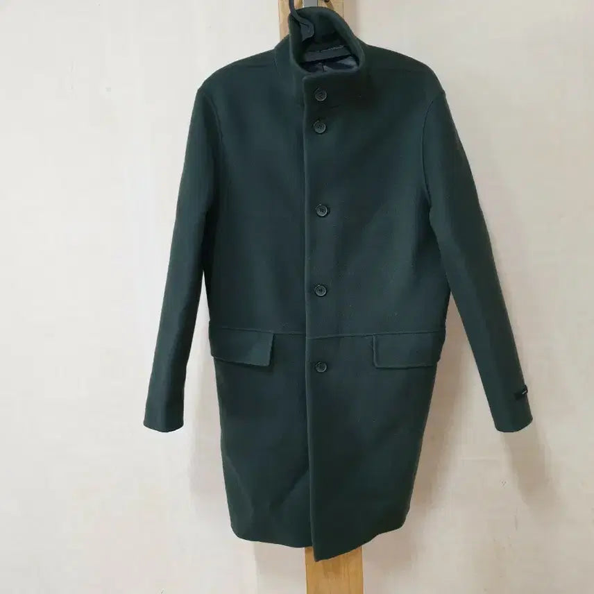 [BUNJANG] Comodo Square Dark Green Wool Blend Coat 95 / 코모도스퀘어 다크 그린 코트 95