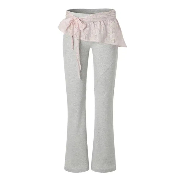 [BUNJANG] Three Times Blossom Bootcut Pants Light Grey S / 쓰리타임즈 블라썸 부츠컷 팬츠 그레이 S blossom bootcut