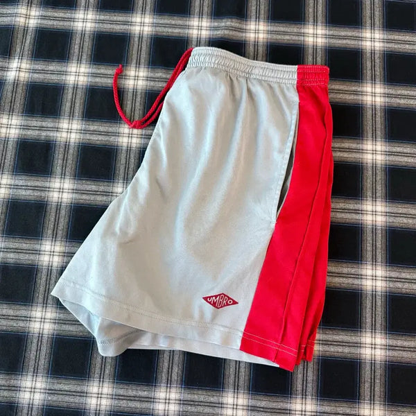 [BUNJANG] Umbro Training Shorts Grey/Red / 엄브로 트레이닝 반바지 그레이/레드