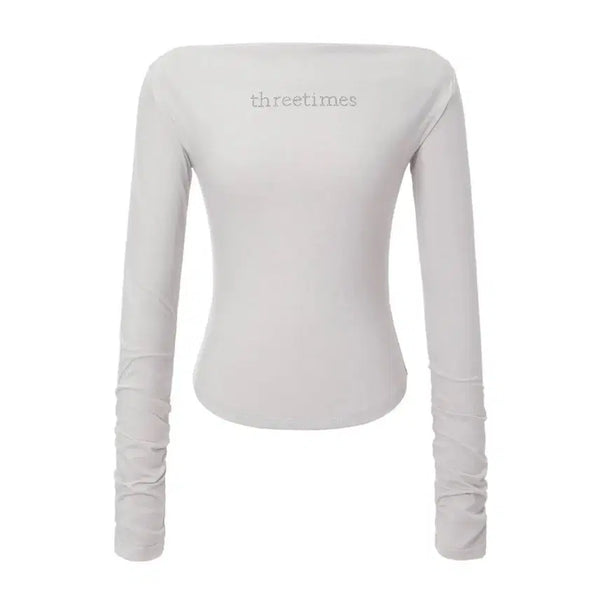 [BUNJANG] 3 times Blush Tee Light Gray M / 쓰리타임즈 블러쉬 티 라이트그레이 M blush tee light gray