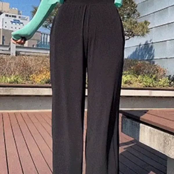 [BUNJANG] Hipnatic Wide Cotton Pants Black / 히프나틱 와이드 팬츠
