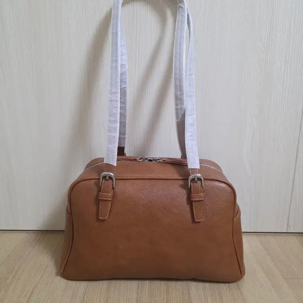[BUNJANG] Genuine Lambskin Boston Bag / 천연 양가죽 보스턴백