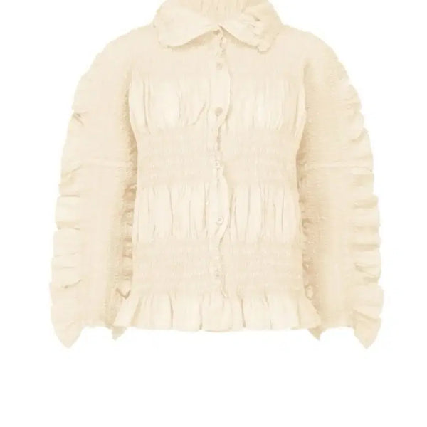 [BUNJANG] Issey Miyake Shrink Cardigan Off-White / (하루만세일) Me 이세이미야케 슈링크 가디건 오프화이트