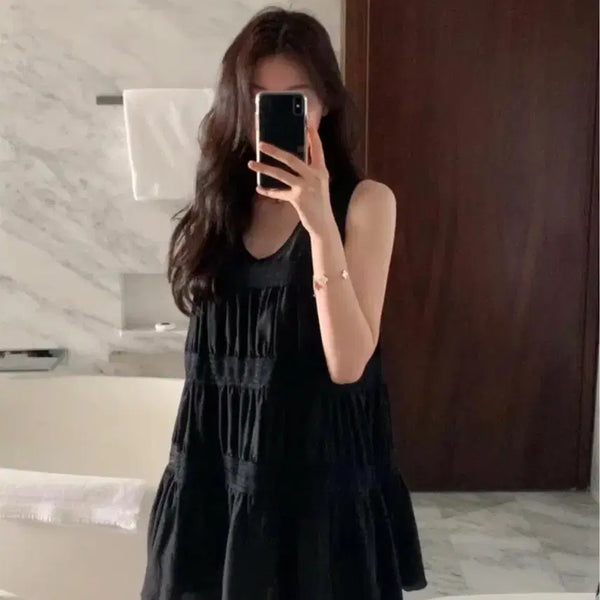 [BUNJANG] Leplaine Giselle Long Dress Black / 르플레인 지젤 원피스 long