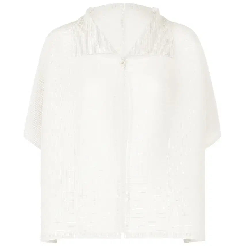 [BUNJANG] Issey Miyake Me Square Stretch Cardigan White / 이세이미야케 me 스퀘어스트레치 가디건 화이트