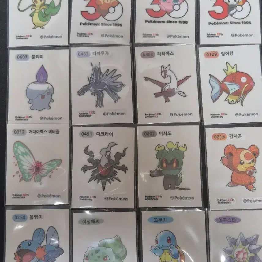 [BUNJANG] Pokemon Stickers Bundle Set (16 pcs) / 포켓몬띠부씰 16장 일괄
