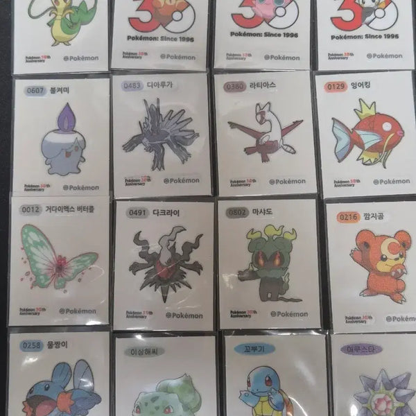 [BUNJANG] Pokemon Stickers Bundle Set (16 pcs) / 포켓몬띠부씰 16장 일괄