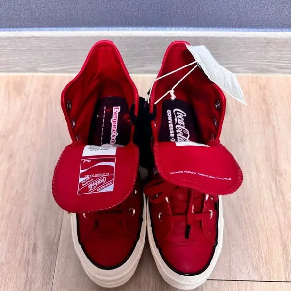 [BUNJANG] Converse x Coca-Cola Collaboration Red High-Top Sneakers / 컨버스 코카콜라 협업 하이탑 운동화 레드