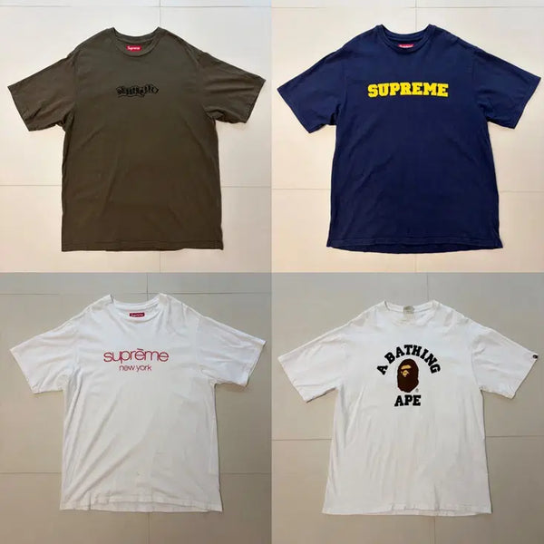 [BUNJANG] Supreme / Bape T-Shirt Bundle Set / 슈프림/베이프 티셔츠 일괄판매