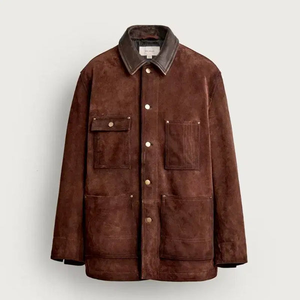 [BUNJANG] Zara Origins Colorblock Suede Leather Jacket / 자라 오리진스 26년 가을신상 배색칼라스웨이드 레더자켓 새제품4416/336/717