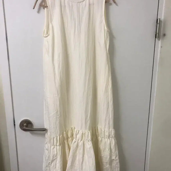 [BUNJANG] Ivory Long Dress with Scarf / 롱원피스