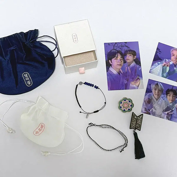 [BUNJANG] BTS Dalmajung Bundle Set Badges & Bracelet / BTS 방탄 달마중 뱃지&팔찌 일괄 양도