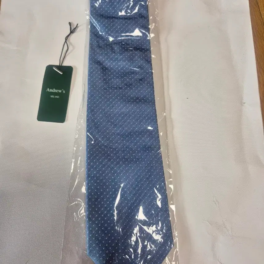 [BUNJANG] Andrew's Milano Blue Dot Necktie / 앤드류스 밀라노 넥타이 블루 도트
