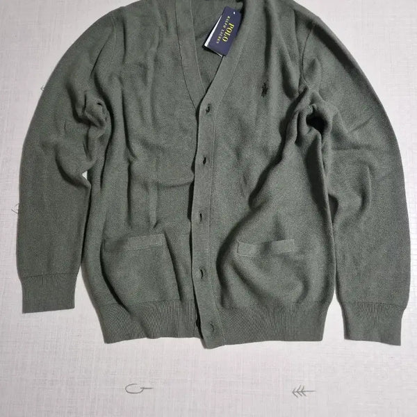 [BUNJANG] Polo Ralph Lauren Green Cotton Cardigan / 폴로 랄프로렌 가디건