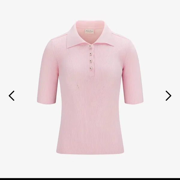 [BUNJANG] Fair Liar Pink Knit Golf Wear / 페어라이어 핑크 니트