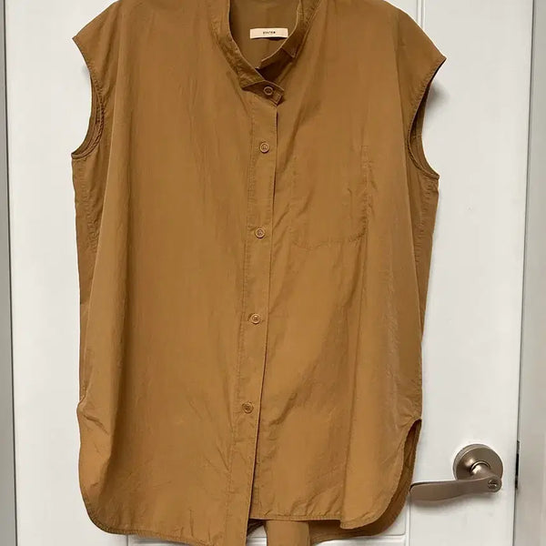[BUNJANG] SYSTEM Sleeveless Unique Shirt / 한섬 SYSTEM 민소매 유니크한 셔츠
