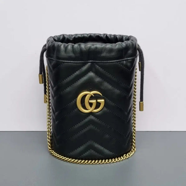 [BUNJANG] Gucci GG Marmont Mini Bucket Bag / 구찌 GG 마몽 미니 버킷백