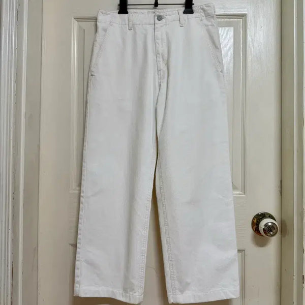 [BUNJANG] TIME Wide Fit Ivory Denim Pants / 타임TIME] 와이드핏 아이보리 데님팬츠