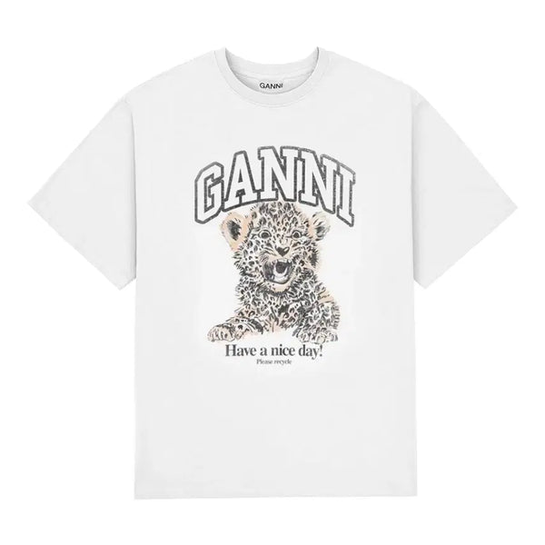 [BUNJANG] Ganni Leopard Print Short Sleeve T-Shirt / [새상품] 가니 레오파드 반팔