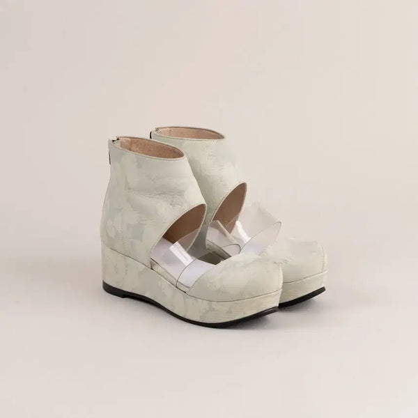 [BUNJANG] FLAT APARTMENT Summer Wedge Heel Boots (Hanbok Motif) / FLAT APARTMENT 한복 모티브 여름 웨지힐 부츠 240