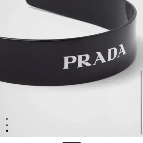 [BUNJANG] Prada Plexiglass Logo Headband Black / 프라다 플렉시글라스 헤드밴드 블랙 헤어밴드 머리띠