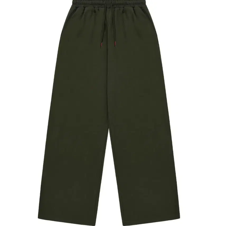 [BUNJANG] Khaki Wide Fit Training Sweatpants / 카키색 와이드핏 트레이닝 스웨트 팬츠