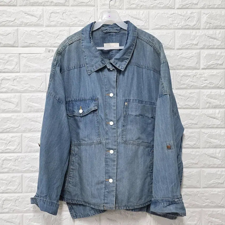 [BUNJANG] System Washing Denim Jacket (Shirt Type) E620 / Free 21s 한섬 시스템 워싱 데님 자켓 (셔츠형) E620