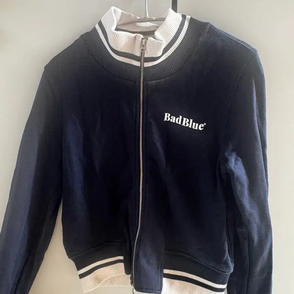 [BUNJANG] BadBlue Colorblock Track Jacket Navy / BadBlue 로고 배색 트랙 자켓 네이비
