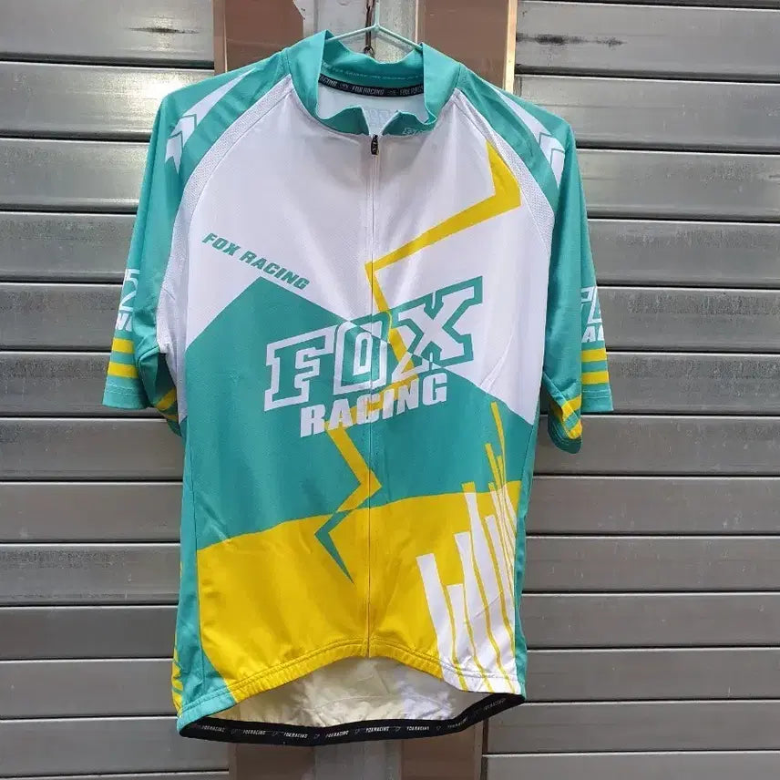 [BUNJANG] Fox Racing Bicycle Short Sleeve Jersey Mint/Yellow/White XL / [새상품/XL] 폭스레이싱(FOX RACING) 자전거 반팔 져지 판매합니다 (FRSJER-111)
