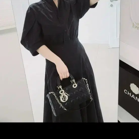 [BUNJANG] Etmon Black Long Dress S New / 에트몽 블랙원피스 s 새상품