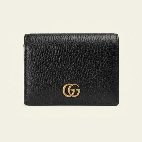 [BUNJANG] Gucci GG Marmont Card Wallet Black Leather / 구찌 GG 마몽 카드지갑 반지갑 블랙