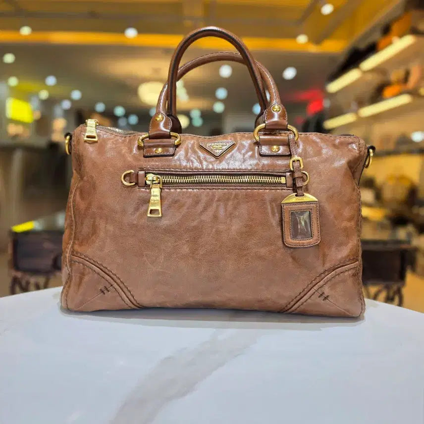 [BUNJANG] Prada Vitello Shine Vintage Tote Bag 2-Way BL0678 / 프라다 비텔로샤인 빈티지 토트백 2WAY BL0678