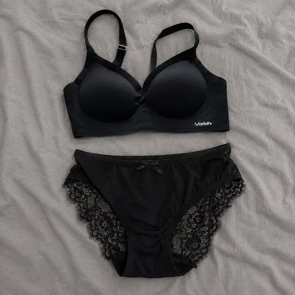 [BUNJANG] Black Lace Bra and Panty Set / 블랙 여자 레이스 브라 팬티 세트 중고 속옷 여성