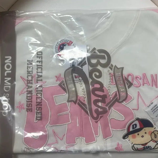 [BUNJANG] Doosan Bears Mang-Gom Replica Pink Uniform (Unsealed) / [95/미개봉] 두산 망곰 레플리카 핑크 유니폼