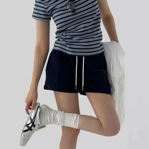 [BUNJANG] Autumn Stripe Short Sleeve T-Shirt / 어텀 스트라이프 반팔티