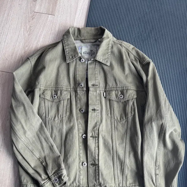 [BUNJANG] Levi's SilverTab Denim Jacket Khaki / 리바이스 실버탭 데님 자켓 카키