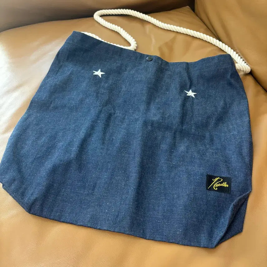 [BUNJANG] Needles x Beams Denim Crossbody Bag / Needles Beams 니들스 니들즈 빔즈 별주 데님 크로스백 가방