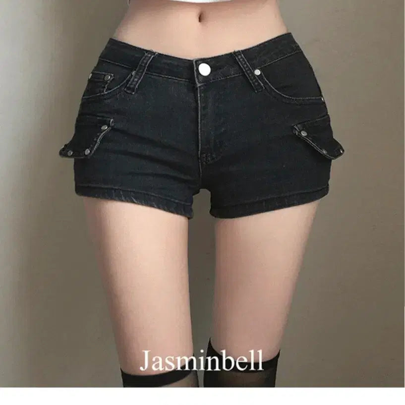 [BUNJANG] ABLY Low-Rise Cargo Hot Pants / 에이블리 로우라이즈 카고 핫팬츠