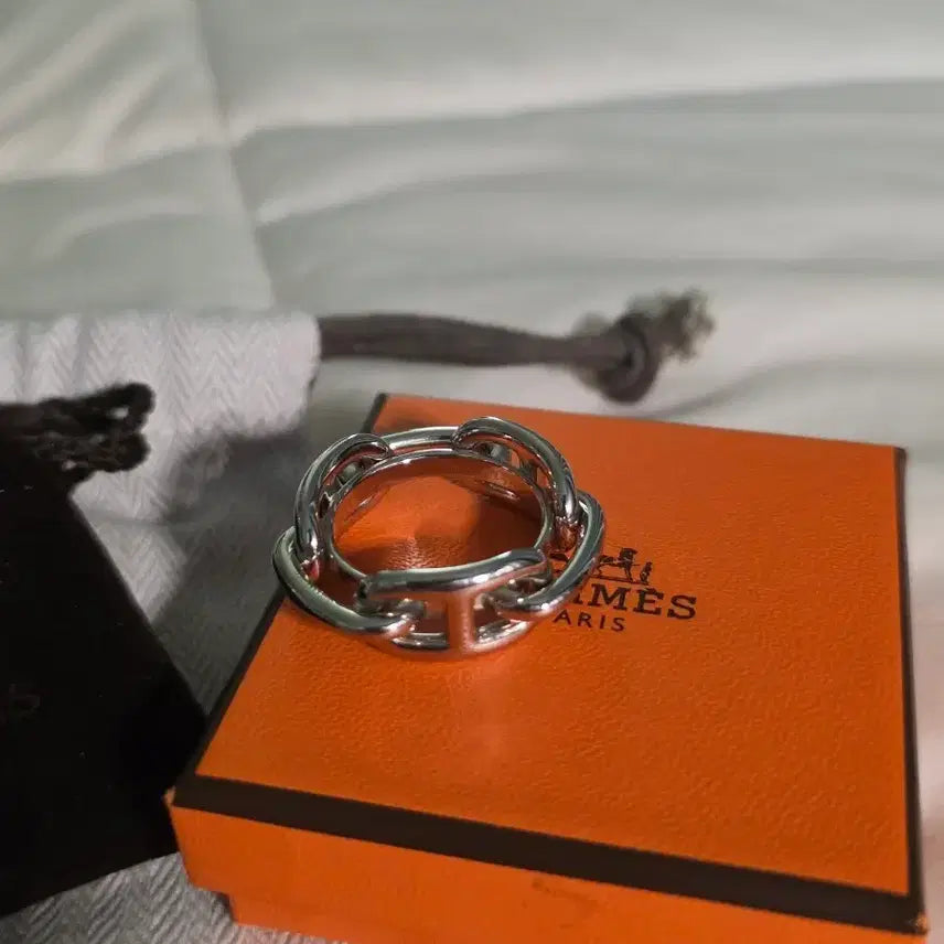 [BUNJANG] Hermès Regate Scarf Ring Silver / 에르메스 레가테 스카프링